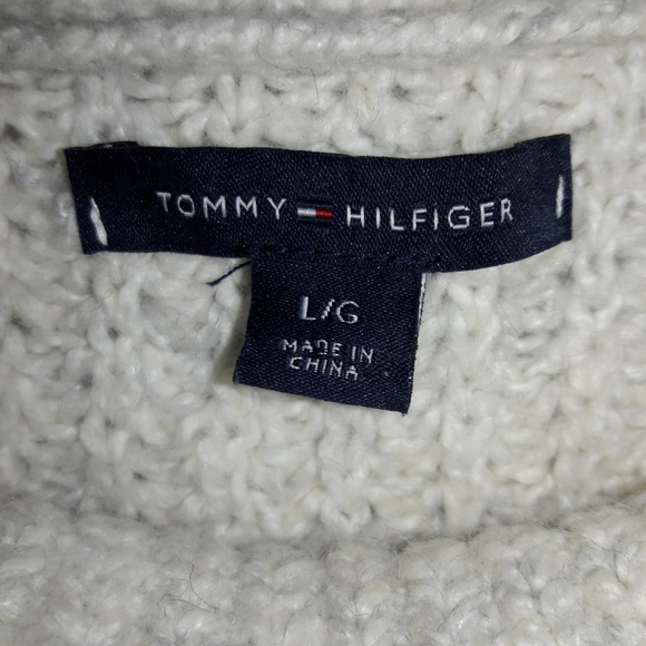 CABLE KNIT COWL NECK WOMEN SWEATER L - Picture 3 of 4